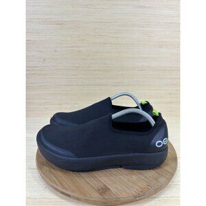 OOFOS OOmg eeZee Low Black Canvas Slip On Orthopedic Shoes Mens Size 43 US 10